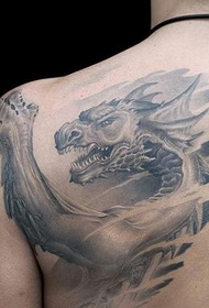 плечо европейский и американский рисунок татуировки дракона