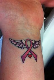 ženské zápästie krídla milujú tetovanie