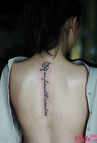 back French girl tattoo picture