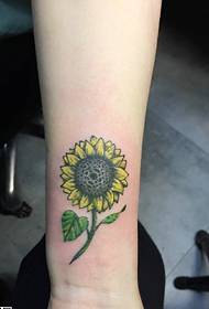sunny wrist sunflower tattoo picture