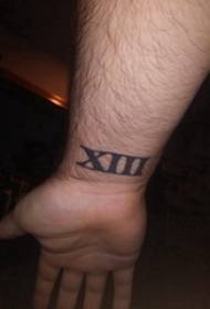 tattoo Roman numerals male wrist on black Roman numeral tattoo picture