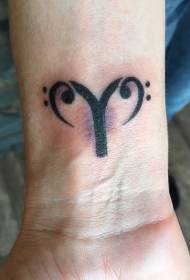 Handgelenk schwaarz Capricorn Symbol Tattoo Muster