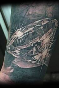 wrist black and white light Realistic diamond tattoo pattern