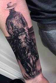 arm väldigt realistisk svartvit vit tatuering mönster 96035 - Arm realistisk svart grå astronaut tatuering mönster