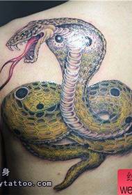 tatuazh: mbrapa sytë model tatuazh gjarpri model