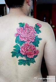 Shanghai tattoo show dragon Tattoo tattoo work: back chrysanthemum tattoo