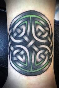 Padrão de tatuagem de nó celta de cor engraçada de pulso