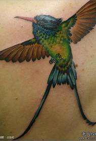 назад класична мода шема на тетоважа на птици