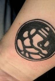 wrist black Indian symbol tattoo pattern