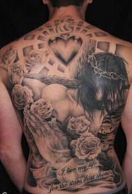 boys back different religious tattoo pattern pictures