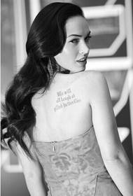 skønhed mode tilbage engelsk tatovering billede billede