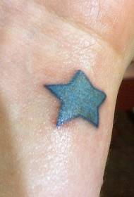 Wrist Blue Star Tattoo Pattern