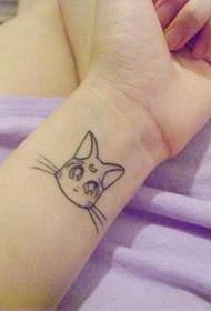 csukló macska tetoválás minta