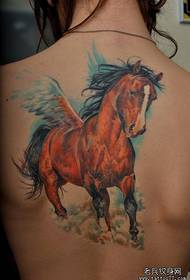 a fly on the back Horse tattoo pattern