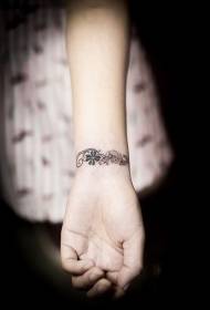 wrist small fresh flower bracelet tattoo pattern