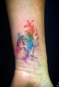 I-wrist abstract splash uyink imaski tattoo iphethini