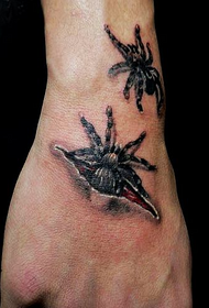 зглоб кинење пајак шема на тетоважи
