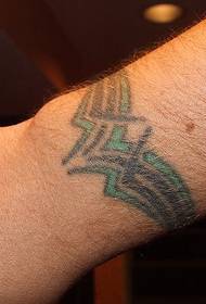 tatuaxe de pulso de patrón de cor