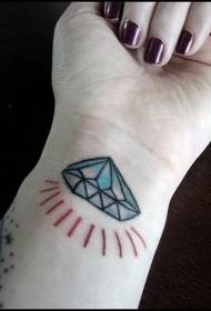 wrist color shining diamond tattoo pattern