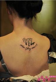 Creative English Letters Back tattoo picture