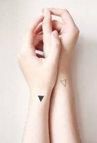 Triangle Tattoo Pattern Girl's Wrist Triangle Triangle Tattoo Pattern