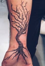китка прост модел черно дърво татуировка