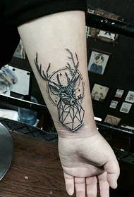 wrist a mini elk tattoo pattern