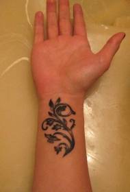 wrist flower vine tattoo pattern