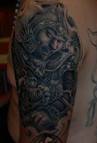 boys back classic handsome Zhao Yun tattoo picture