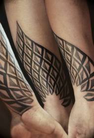 arm originalni geometrijski vzorec tatoo v obliki krila
