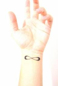 ຮູບແຕ້ມຮູບ Tattoo ສີ ດຳ Infinity Symbol