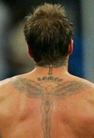 Beckham back tattoo