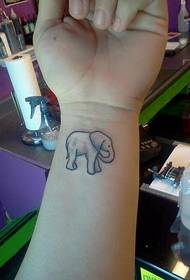very cute baby elephant totem tattoo