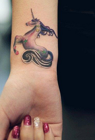 wrist color unicorn tattoo pattern