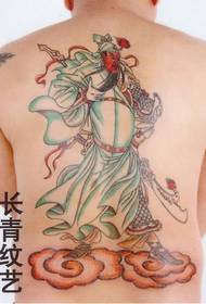 back Guan Yu Guan Yun long tattoo pattern - Xiangyang tattoo show picture recommended