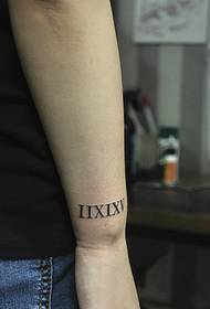 wrist Roman English word tattoo tattoo is very special
