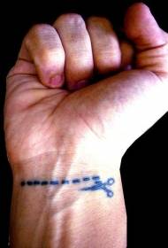 pols swart Tattoo patroon pols Hebreeuse alfabet tattoo foto