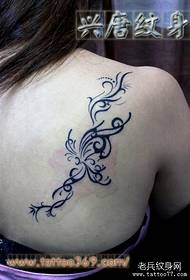 beauty back fashion totem totem butterfly tattoo pattern