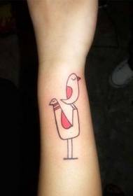 tatouage oiseau simple fille poignet