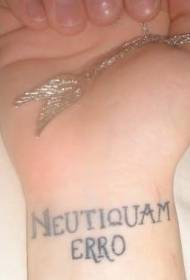 Handgelenk Neutiquam Ero Tattoo Bild