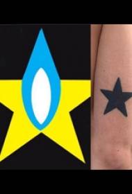 ster tattoo figuur meisje pols op de ster tattoo foto