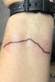 jednostavna linija tetovaža muški zglob na jednostavnoj liniji tetovaža slike