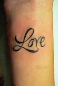 ljubezen angleški abeceda zapestni vzorec tatoo