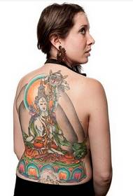 foreign girls back classic beautiful Indian Buddha religion Pattern picture
