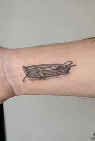 csuklópont hajó kis friss tetoválás minta