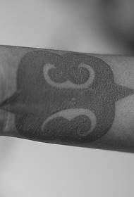 wrist black big flower tattoo pattern