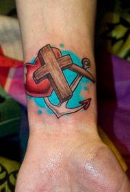 beautiful anchor tattoo picture on the wrist