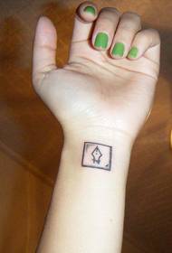 girls arm personality character tattoo