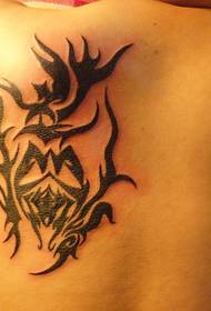 Back totem tattoo pattern - 蚌埠 tattoo show picture bar gold tattoo recommended