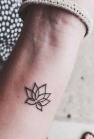 wrist ar an wrist Patrún simplí tattoo Lotus tairisceana